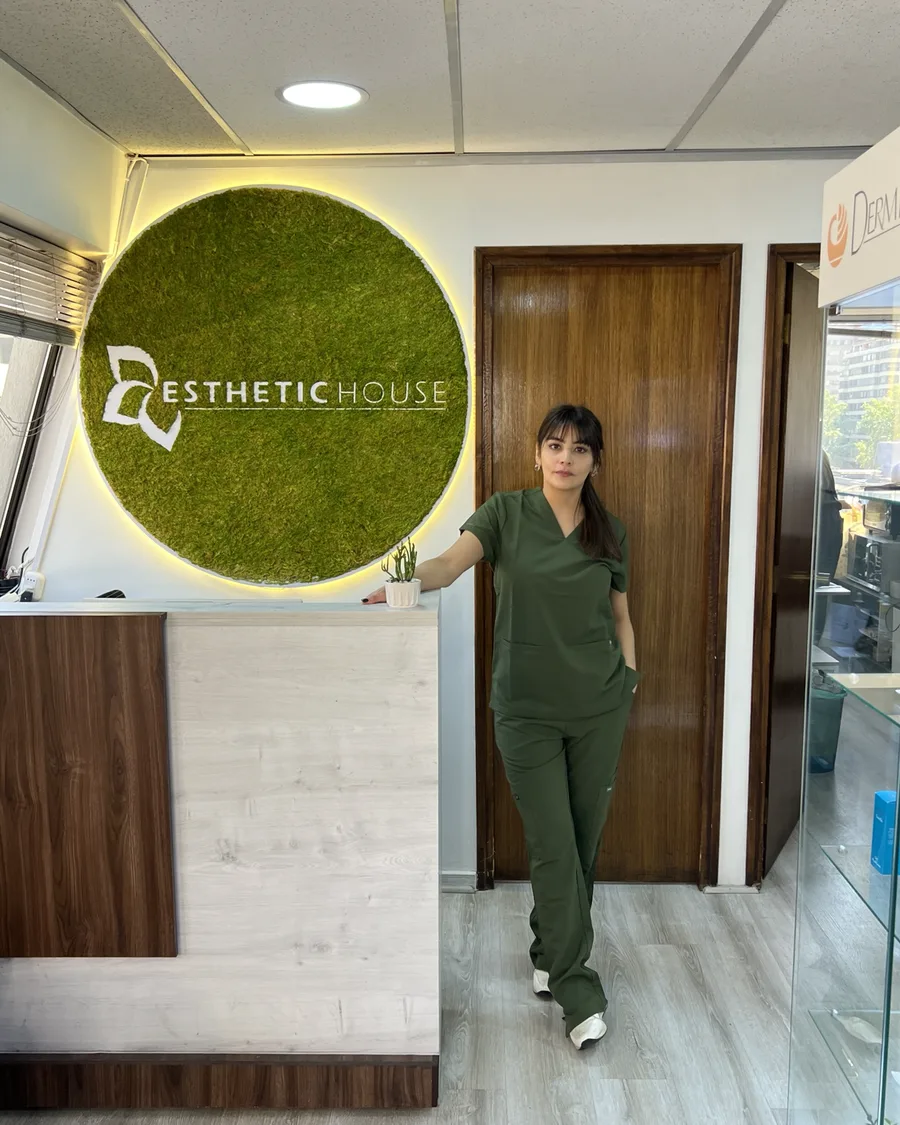 Sara Espinosa, esthetician and owner of Esthetic House, at the studio reception